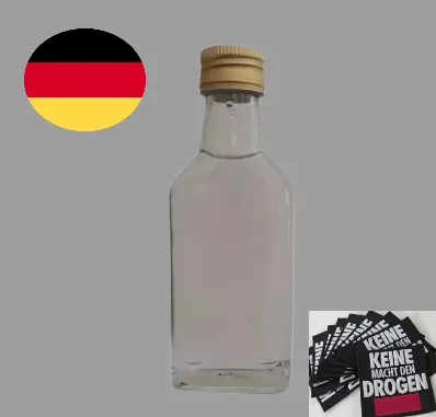 Miniflaschen 200 ml mit Schraubverschluss, Taschenflaschen, Flächmänner